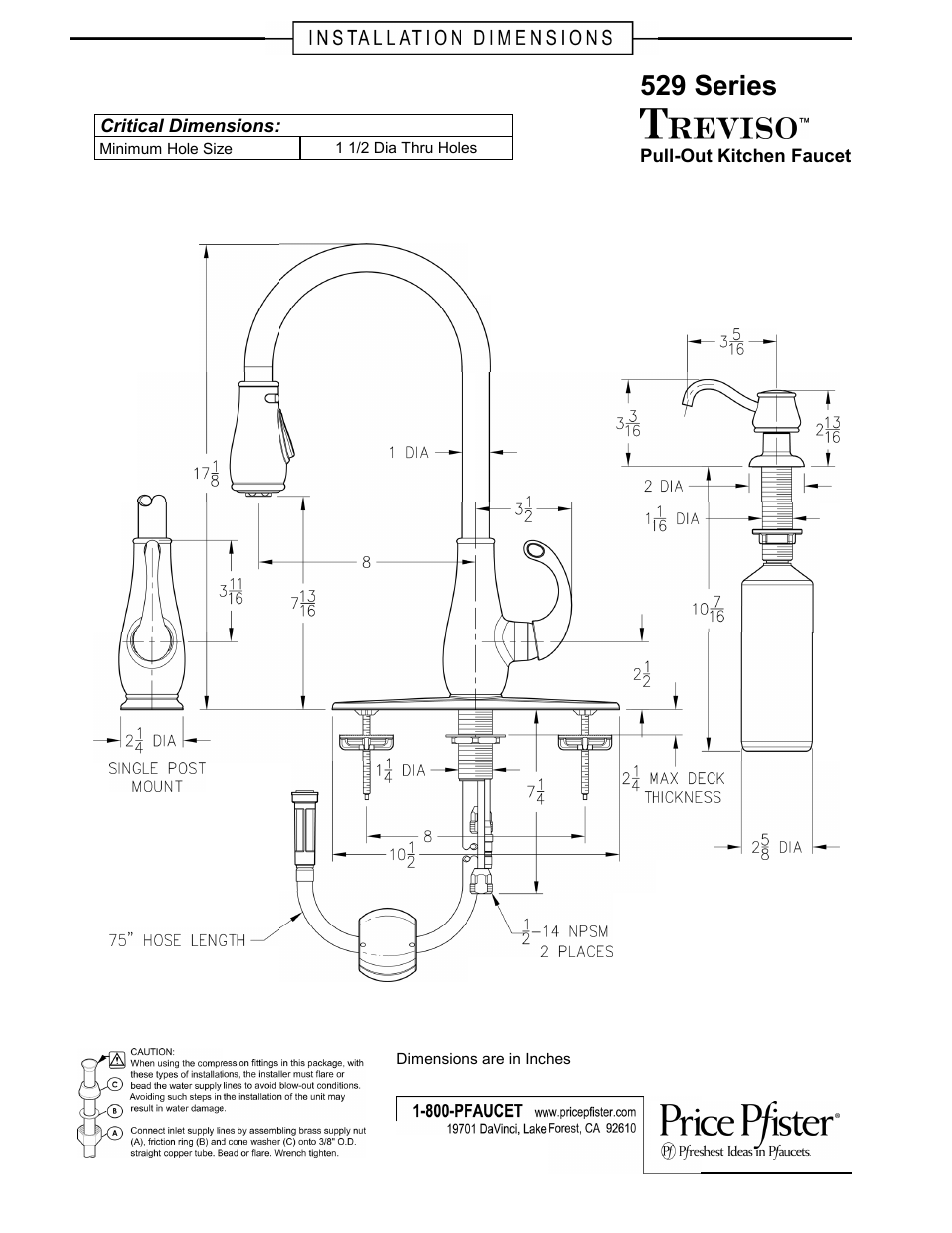 Pfister GT529-DSS User Manual | 1 page