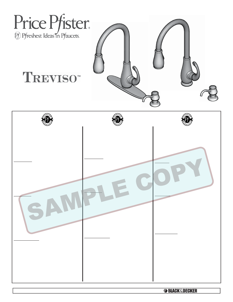 Pfister GT529-DSS User Manual | 18 pages