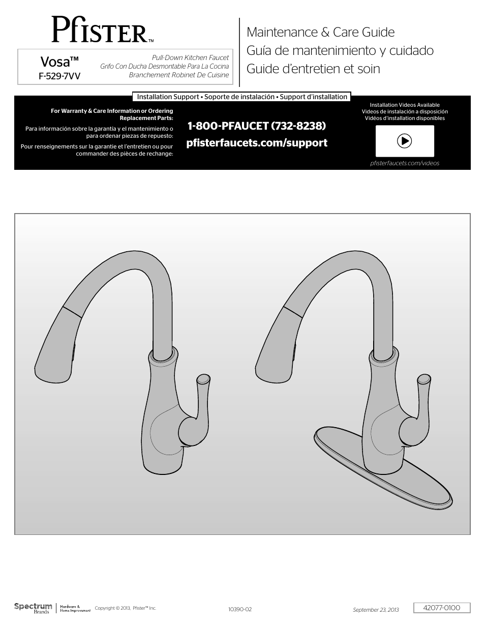 Pfister F-529-7VVS User Manual | 4 pages