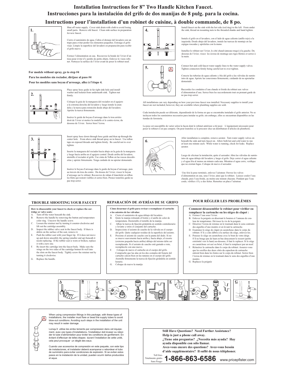 Pfister F-WK2-740C User Manual | Page 2 / 2