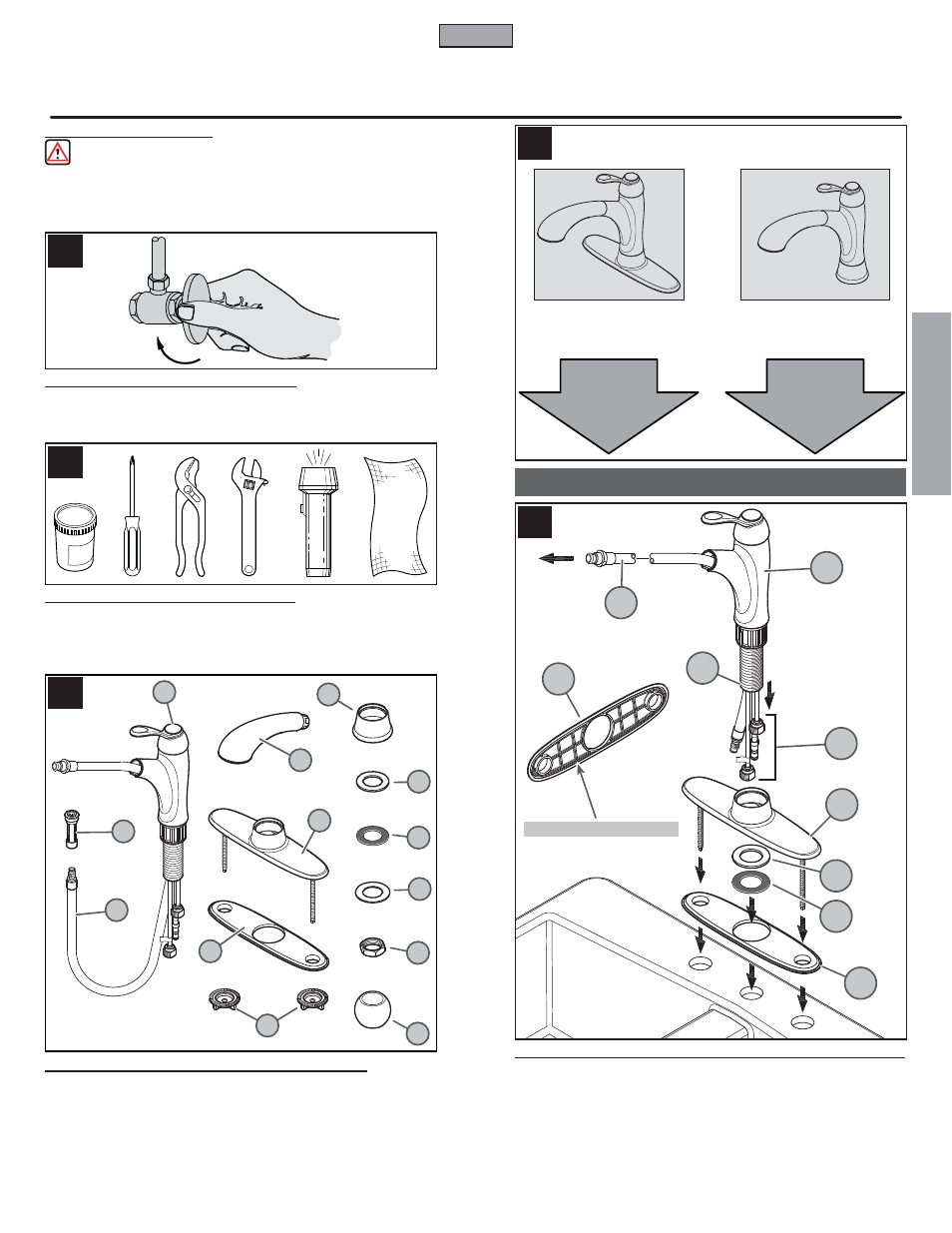 Es p a esp a ññ o l ol, Instalación en 3 agujeros | Pfister F-534-7CMS User Manual | Page 7 / 18