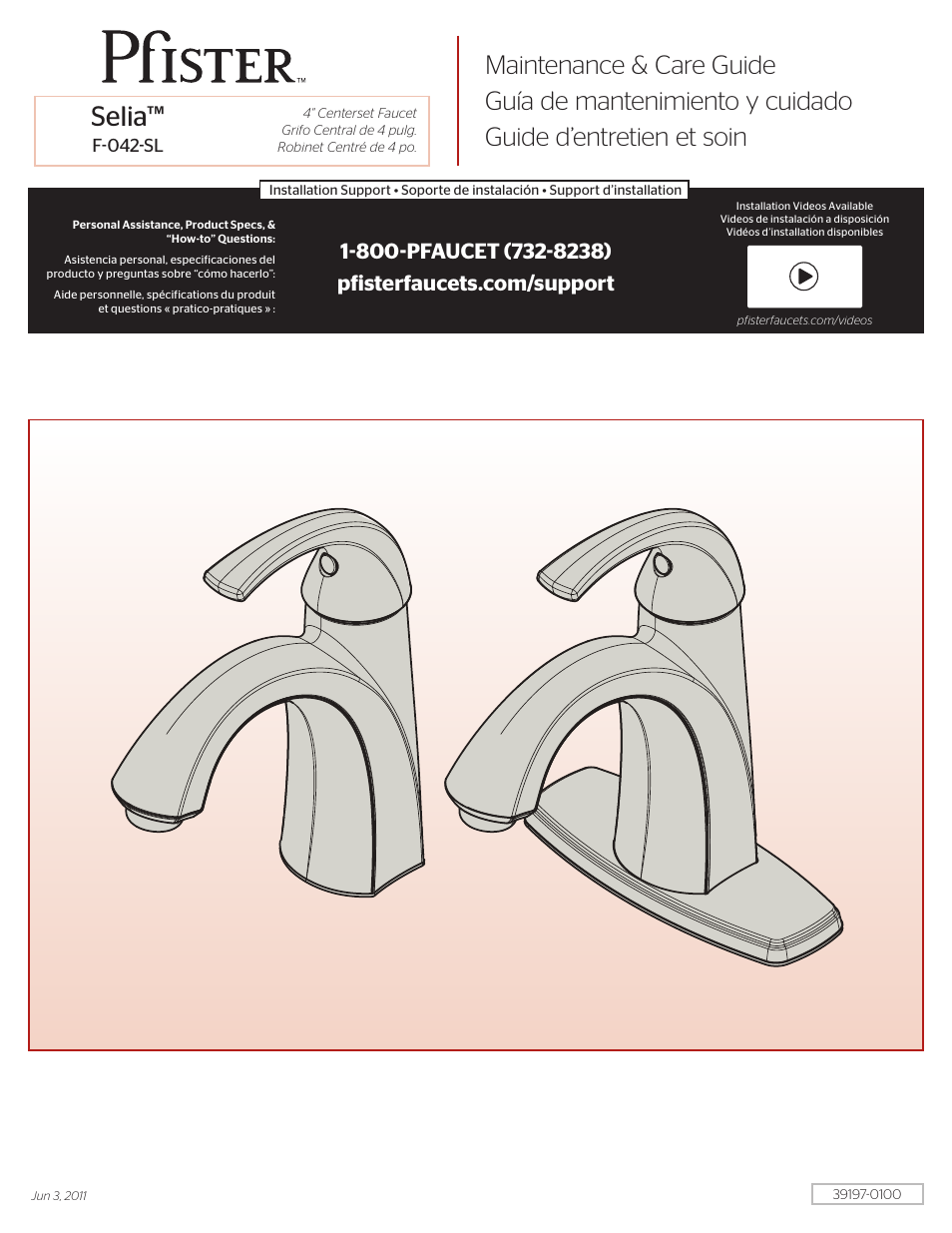 Pfister F-042-SLKK User Manual | 4 pages