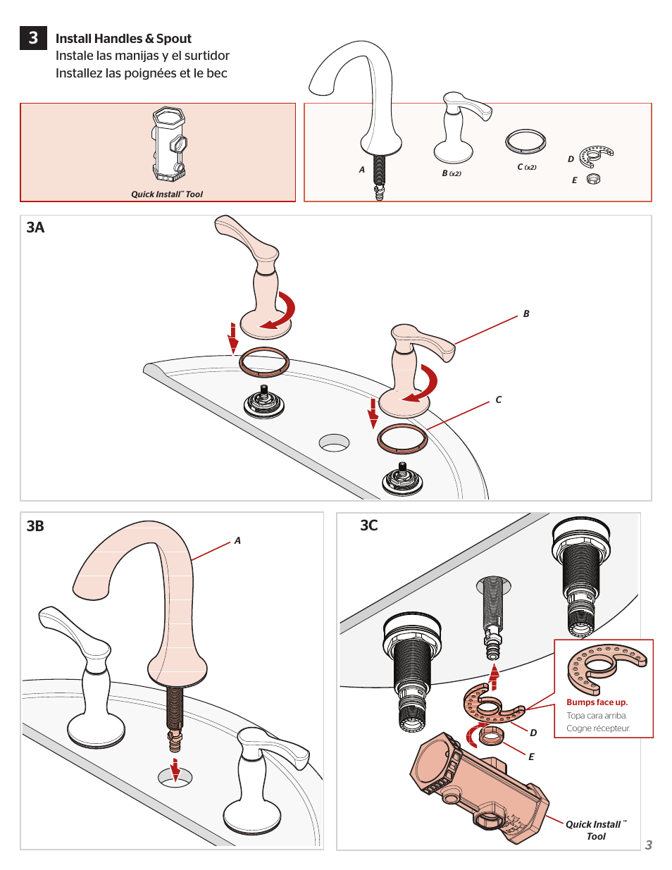 3b 3a 3c | Pfister F-049-CSCC User Manual | Page 3 / 8