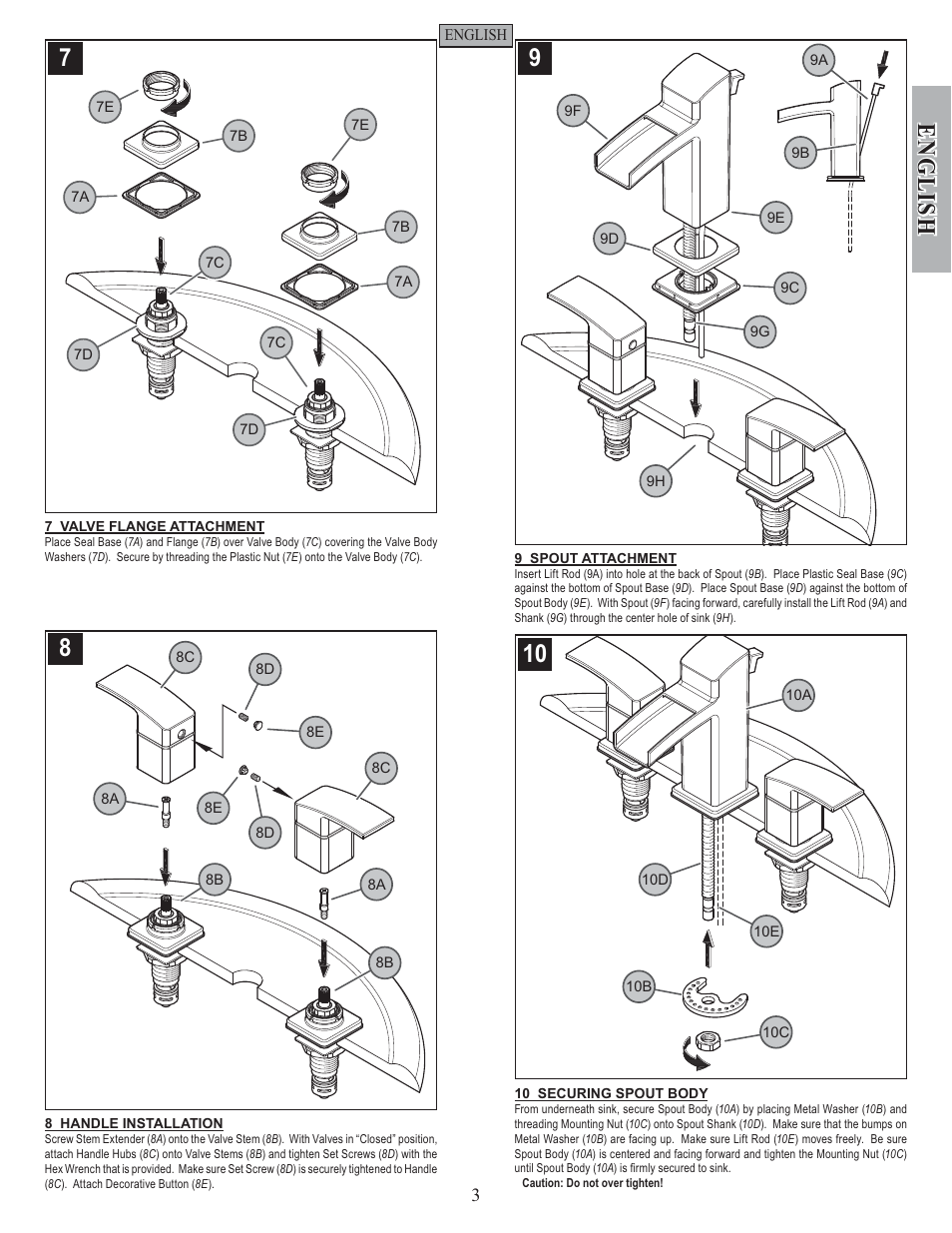 English | Pfister GT49-DF0K User Manual | Page 3 / 14