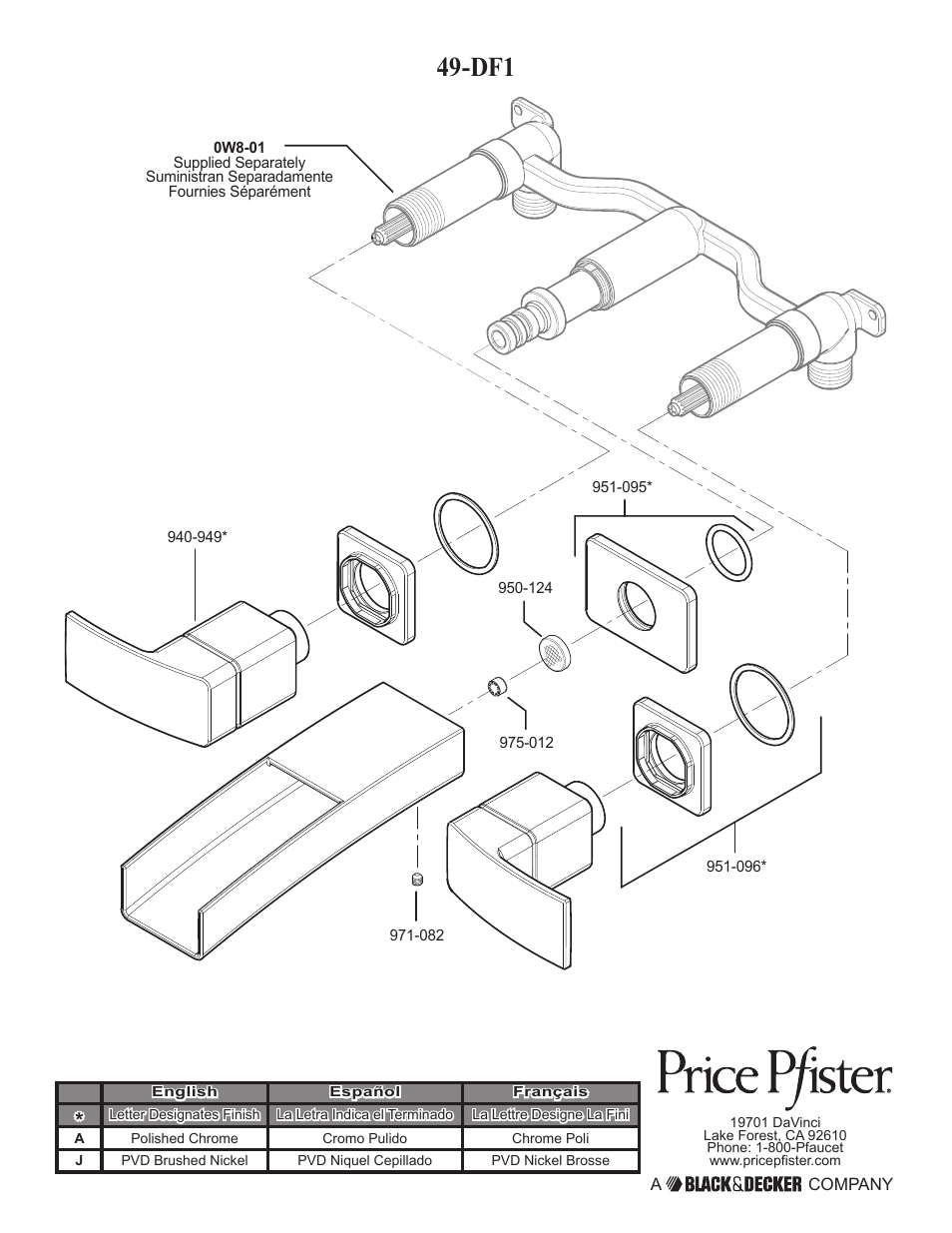 Pfister GT49-DF1K User Manual | Page 8 / 8