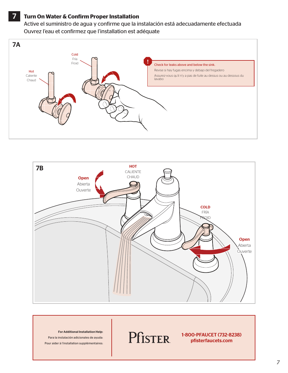 Pfister F-049-YW2K User Manual | Page 7 / 8