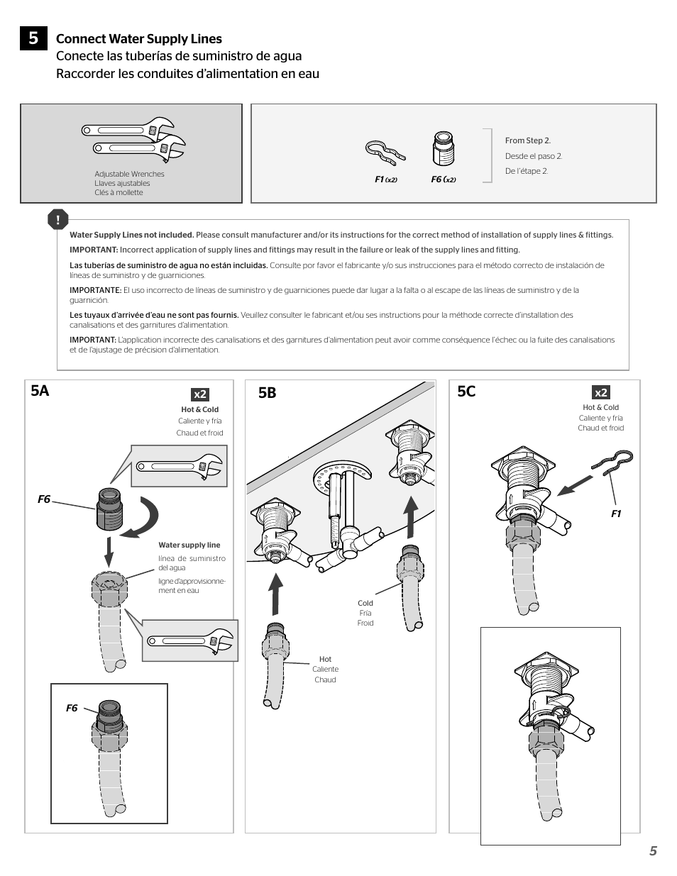 5c 5b | Pfister GT49-NC1C User Manual | Page 5 / 8