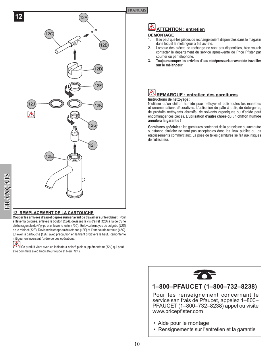 Pfister GT42-NK00 User Manual | Page 10 / 12