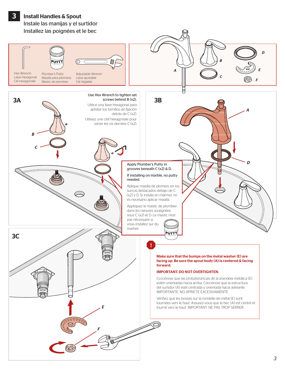 3a 3b | Pfister F-049-DECC User Manual | Page 3 / 7