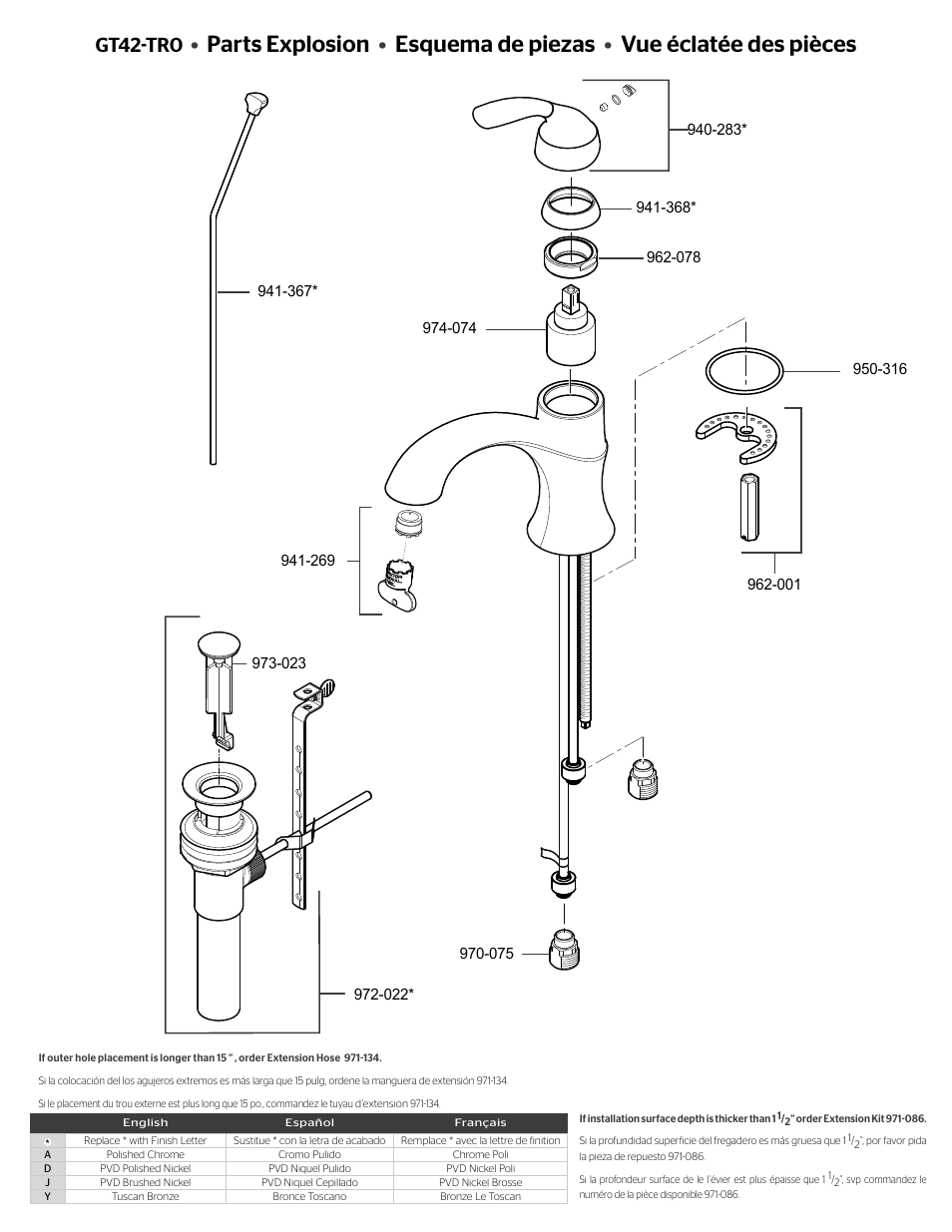 Gt42-tr0 | Pfister GT42-TR0K User Manual | Page 2 / 4