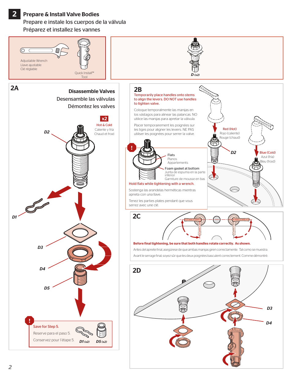2c 2b 2d | Pfister F-049-LDKK User Manual | Page 2 / 8