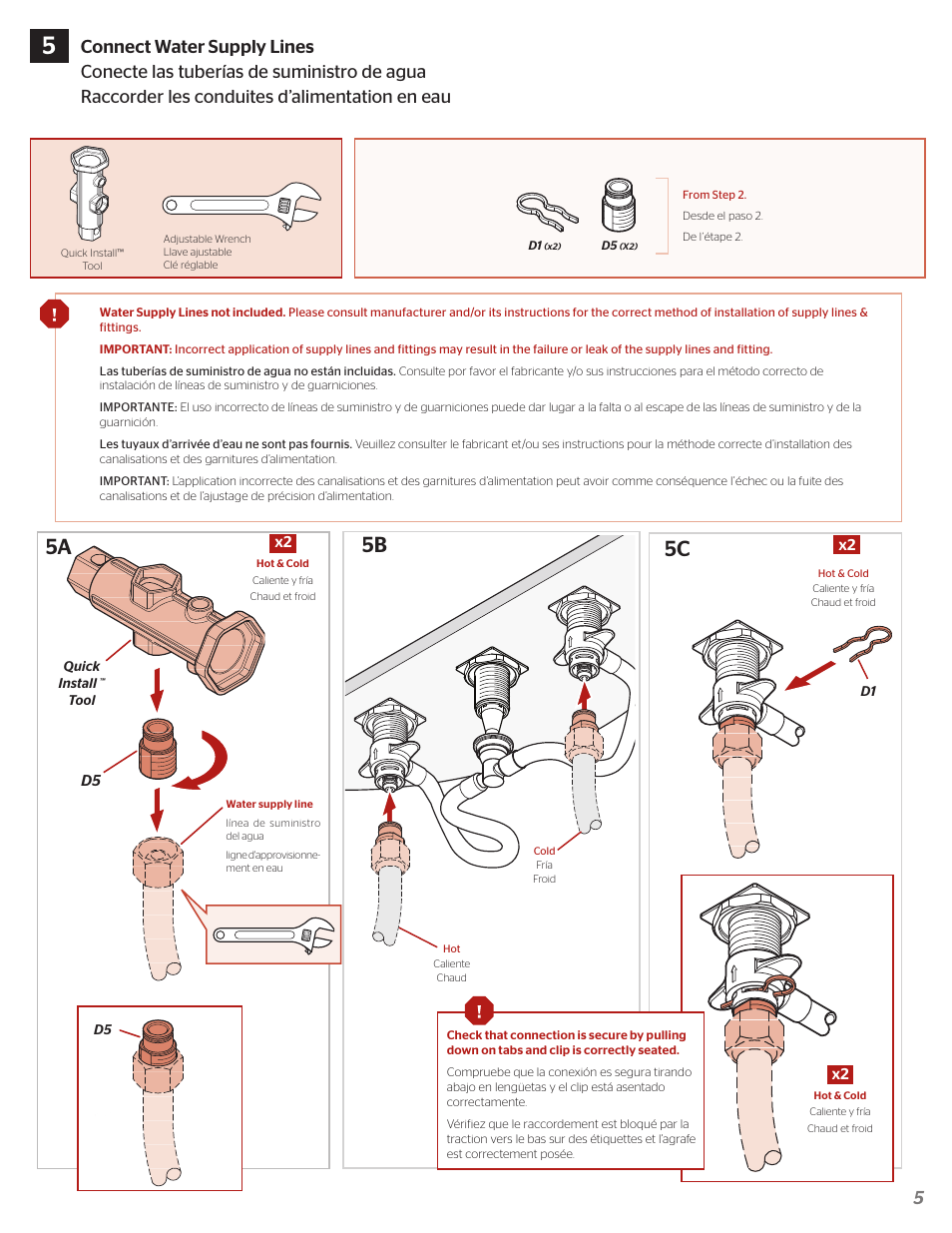 5c 5b | Pfister F-049-LDKK User Manual | Page 5 / 8