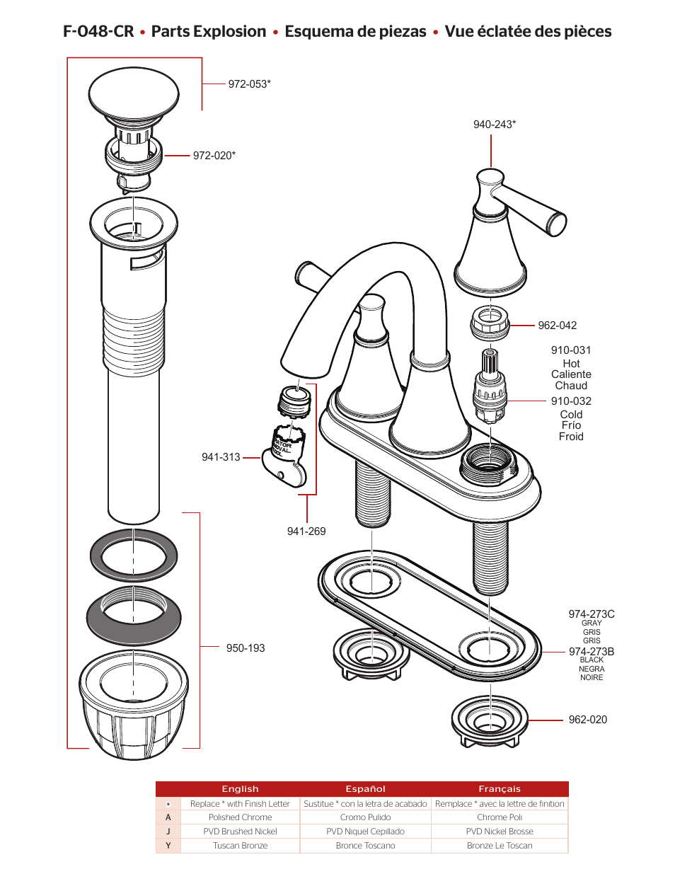 F-048-cr | Pfister F-048-CRKK User Manual | Page 2 / 4