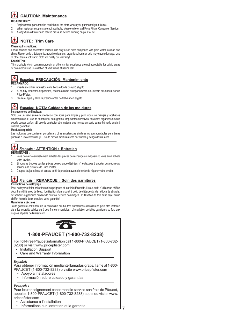 Pfister 149-610K User Manual | Page 7 / 7
