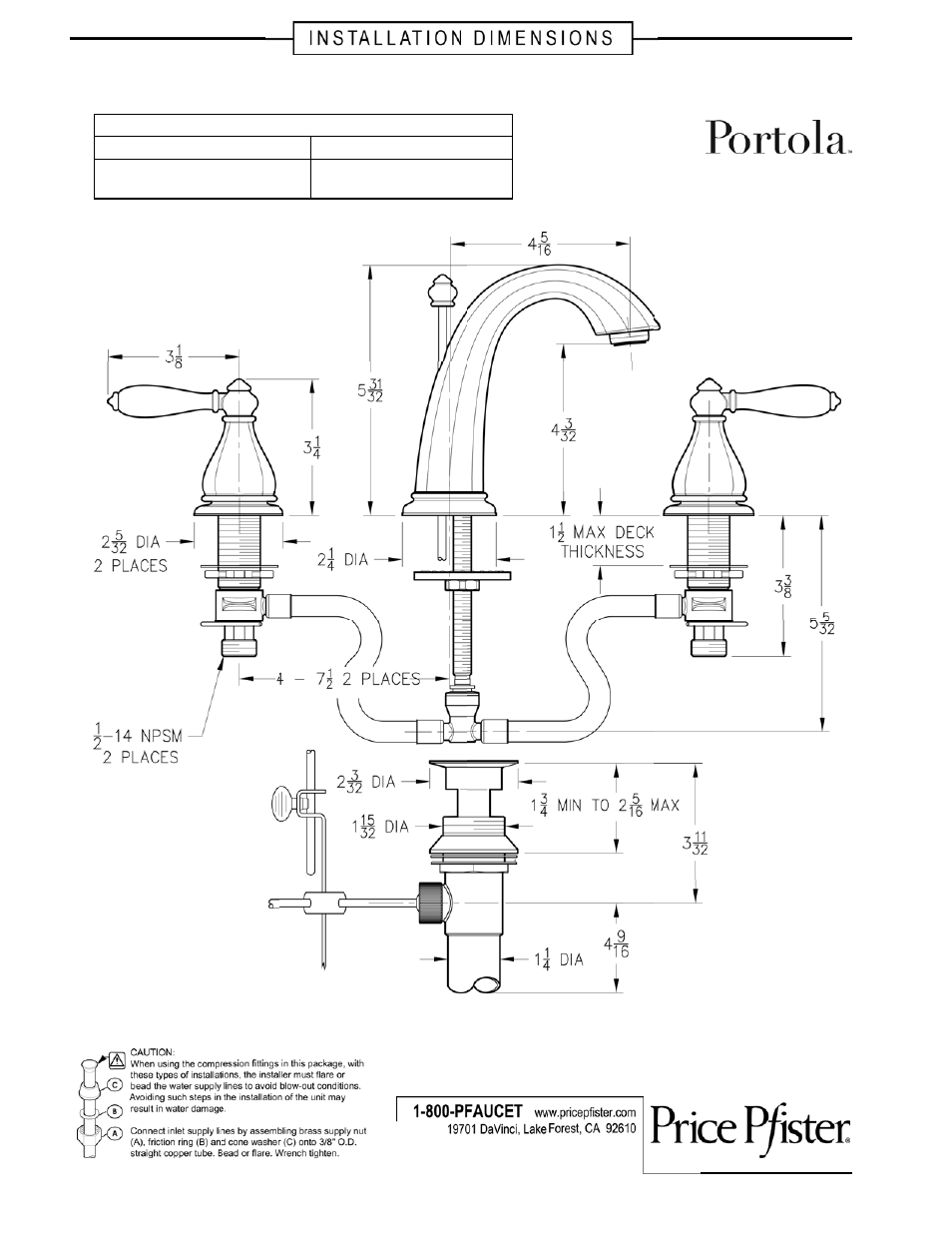 Pfister GT49-RP0K User Manual | 1 page