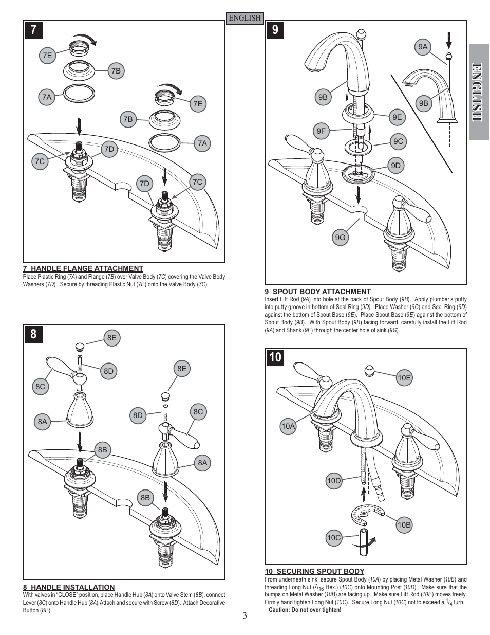 English | Pfister GT49-RP0K User Manual | Page 3 / 14