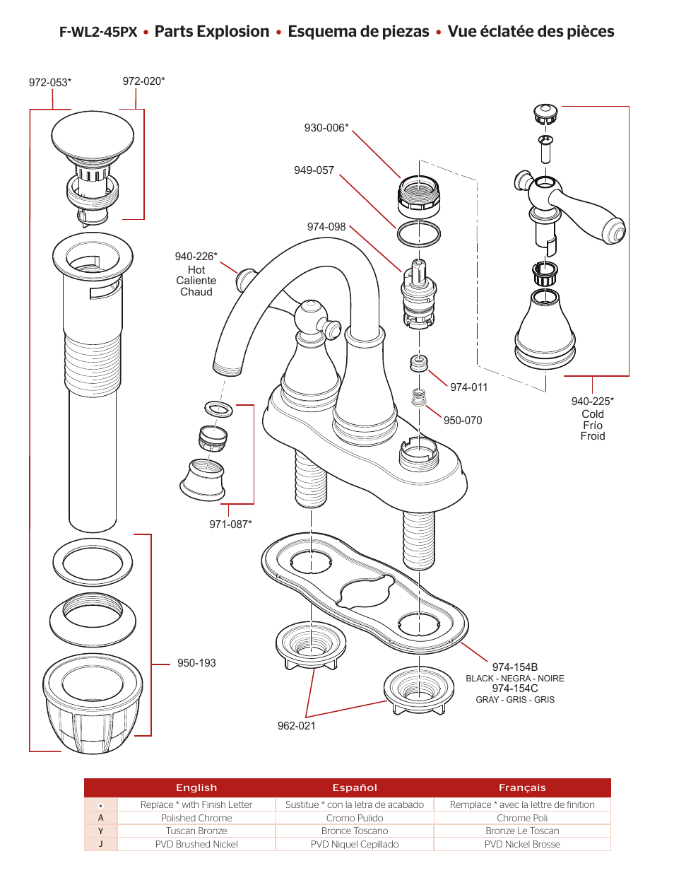 F-wl2-45px | Pfister F-WL2-450K User Manual | Page 2 / 4