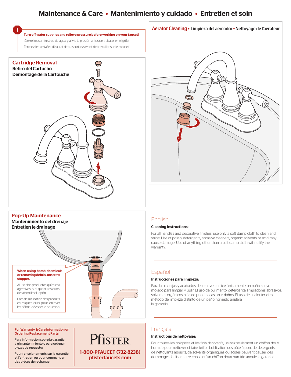 Pfister F-WL2-450K User Manual | Page 3 / 4