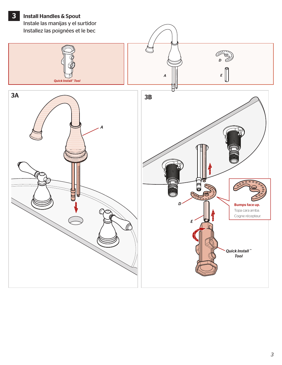 3a 3b | Pfister F-WL8-SNPC User Manual | Page 3 / 8