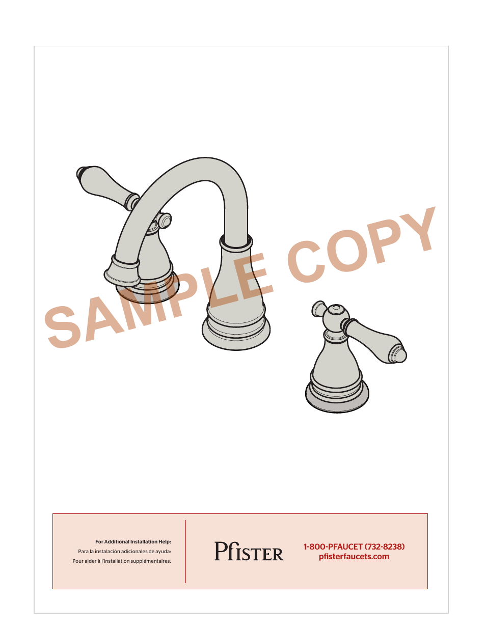 Sample copy | Pfister F-WL8-SNPC User Manual | Page 8 / 8