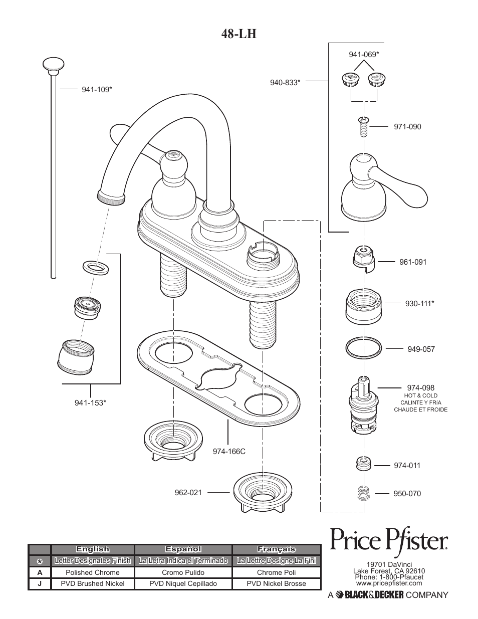 Pfister F-048-LHKK User Manual | Page 12 / 12