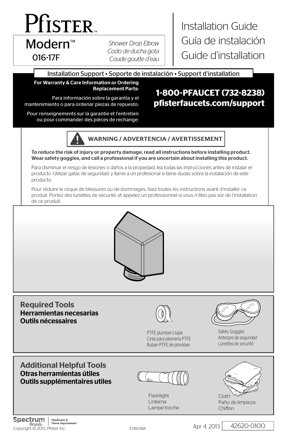 Pfister 016-17FK User Manual | 4 pages