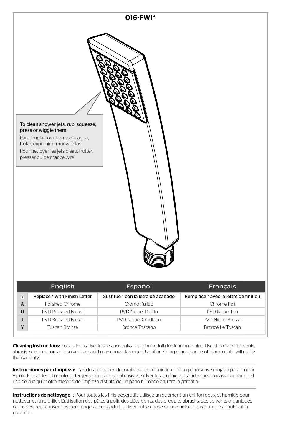 Pfister 016-FW1K User Manual | Page 3 / 4