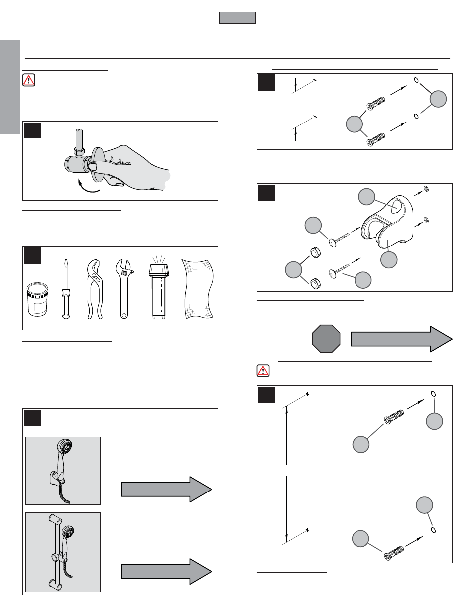 En g l is h english, Stop | Pfister 016-300K User Manual | Page 2 / 12