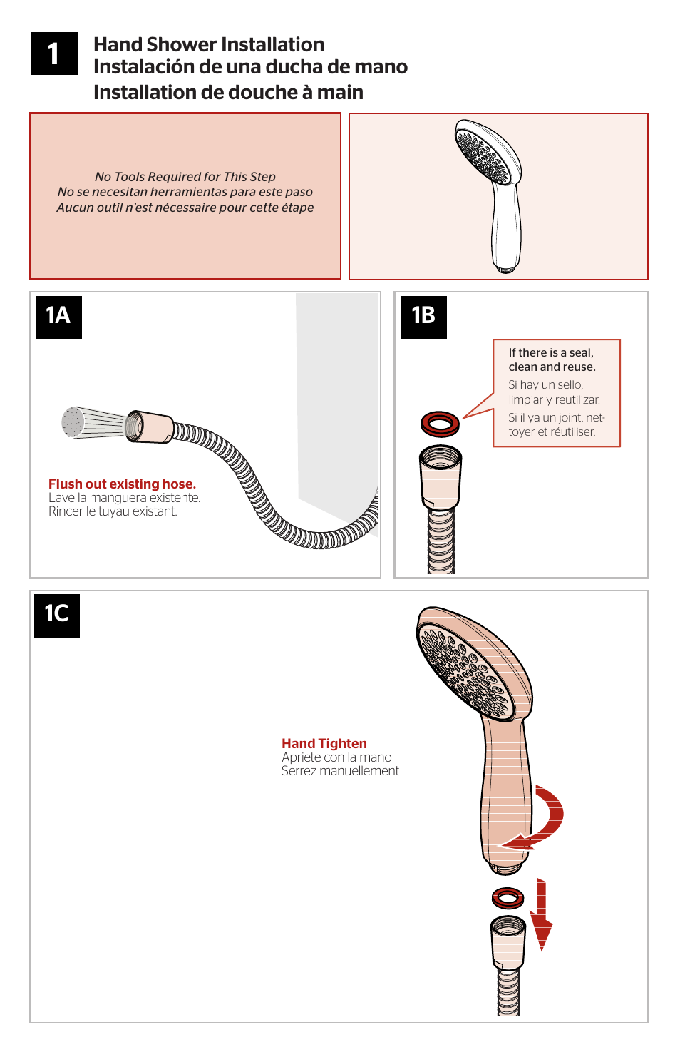 1a 1b | Pfister G16-TR0K User Manual | Page 2 / 4