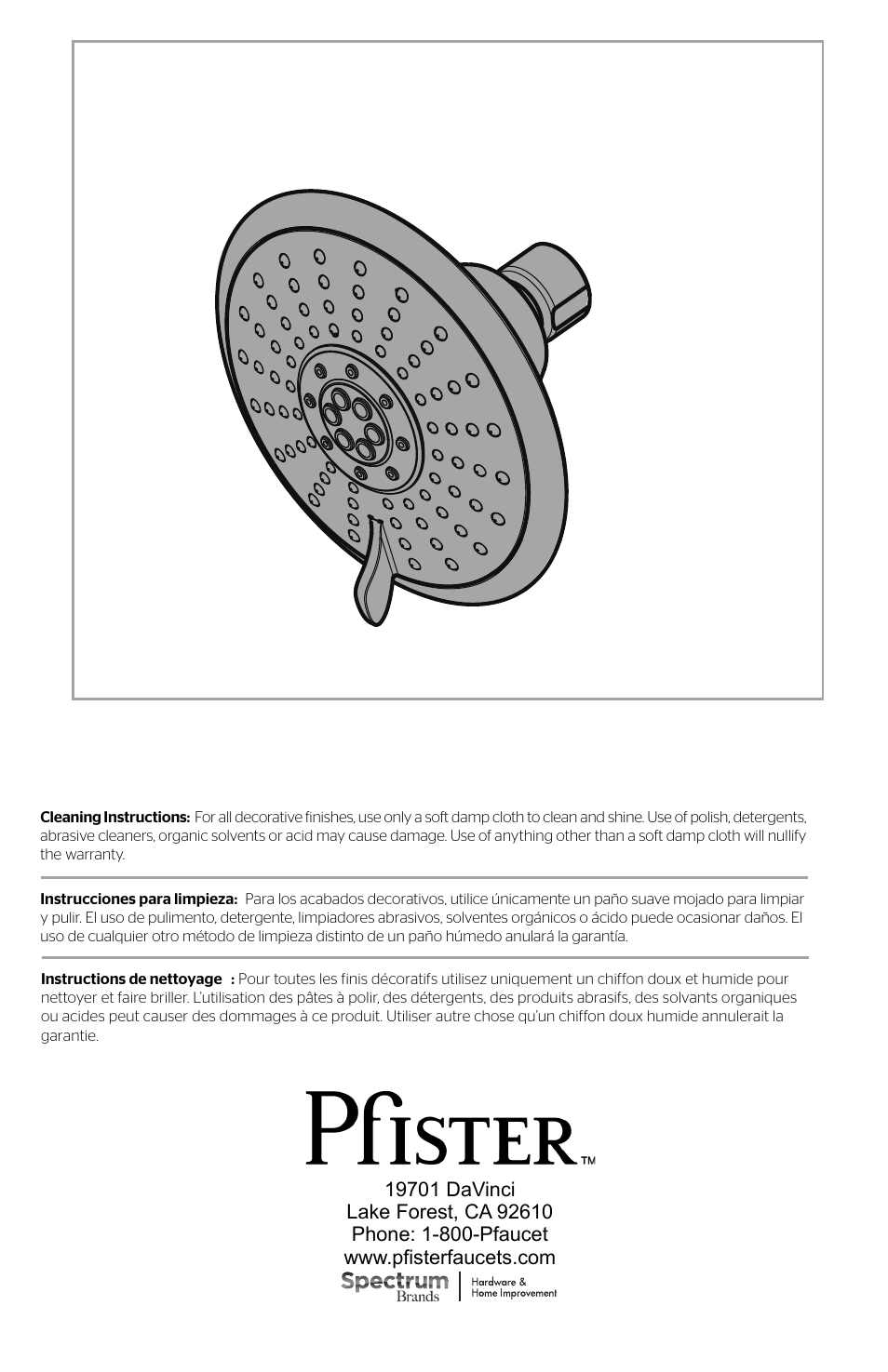 Pfister 015-TR0K User Manual | Page 3 / 4