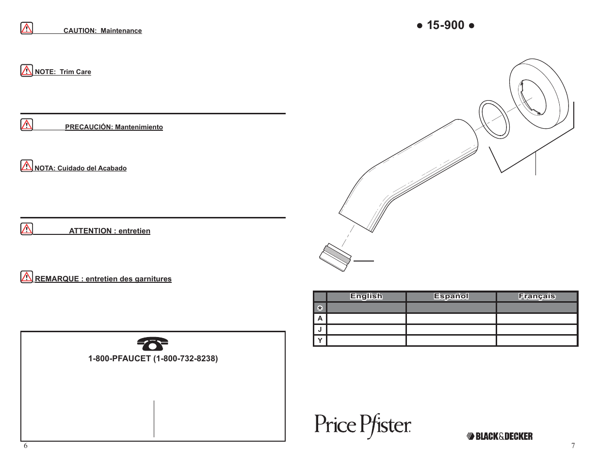Pfister 015-900K User Manual | Page 4 / 4