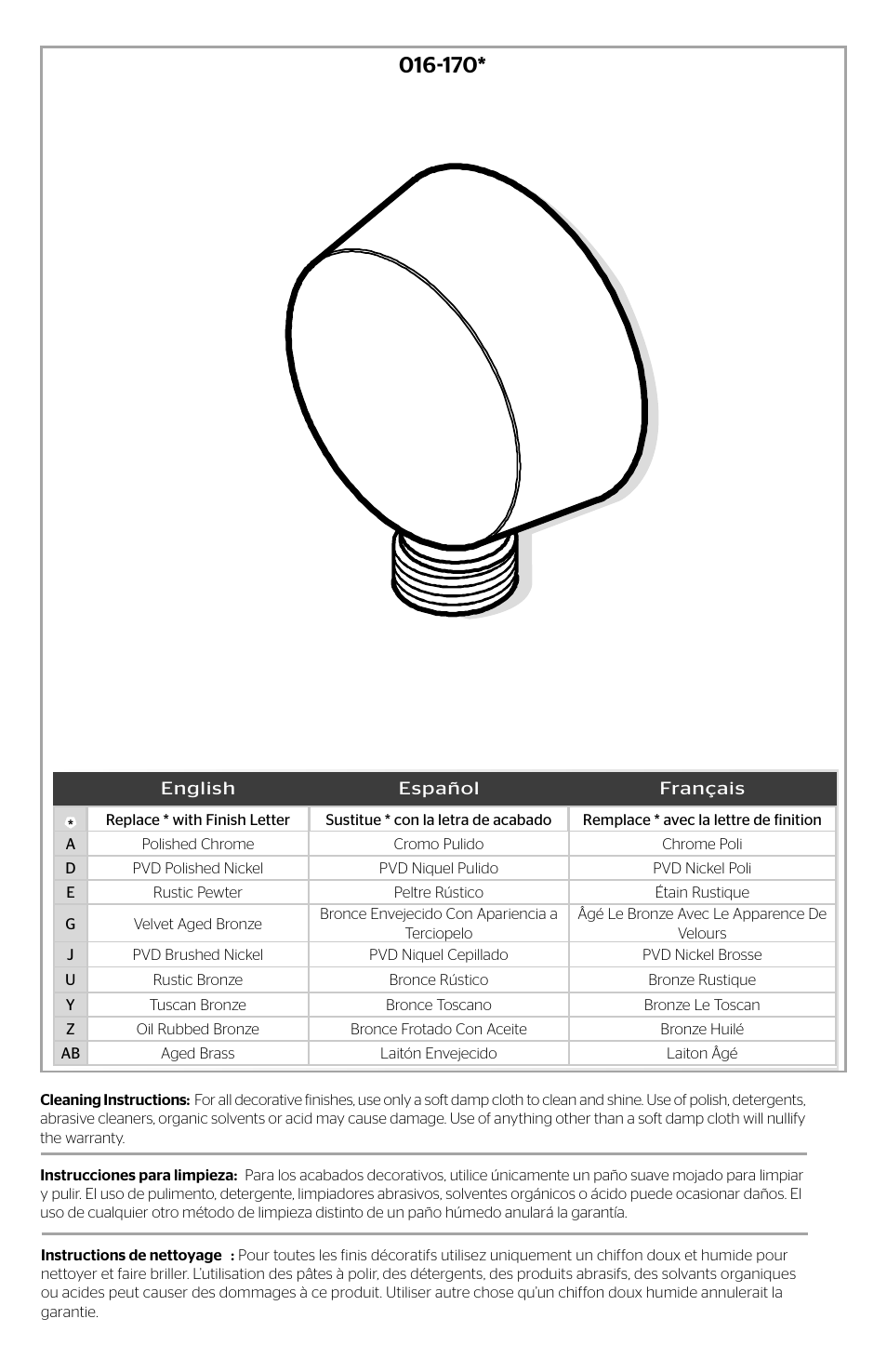 Pfister 016-170D User Manual | Page 3 / 4