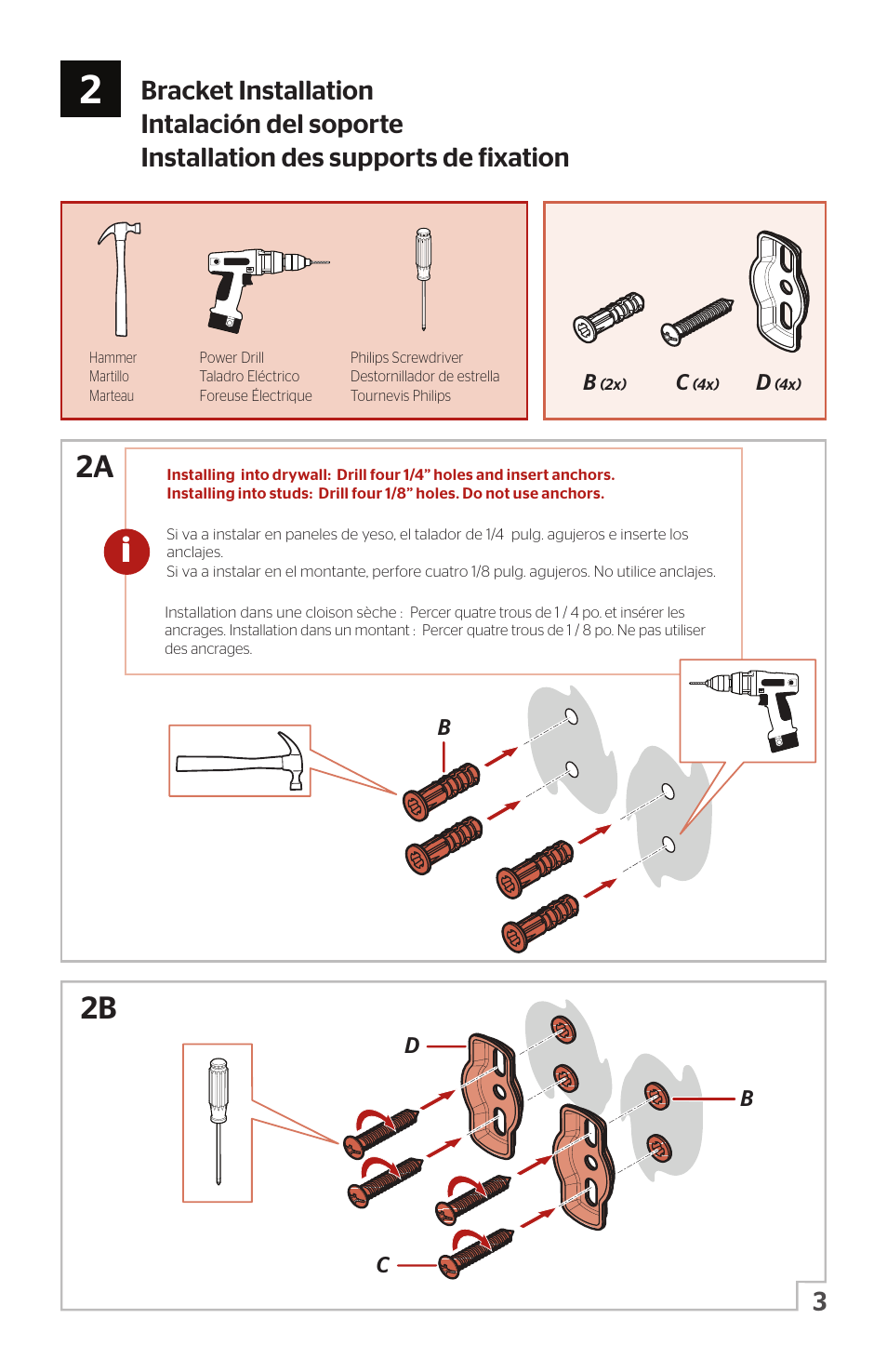 2a 2b | Pfister BTB-SL2K User Manual | Page 3 / 6