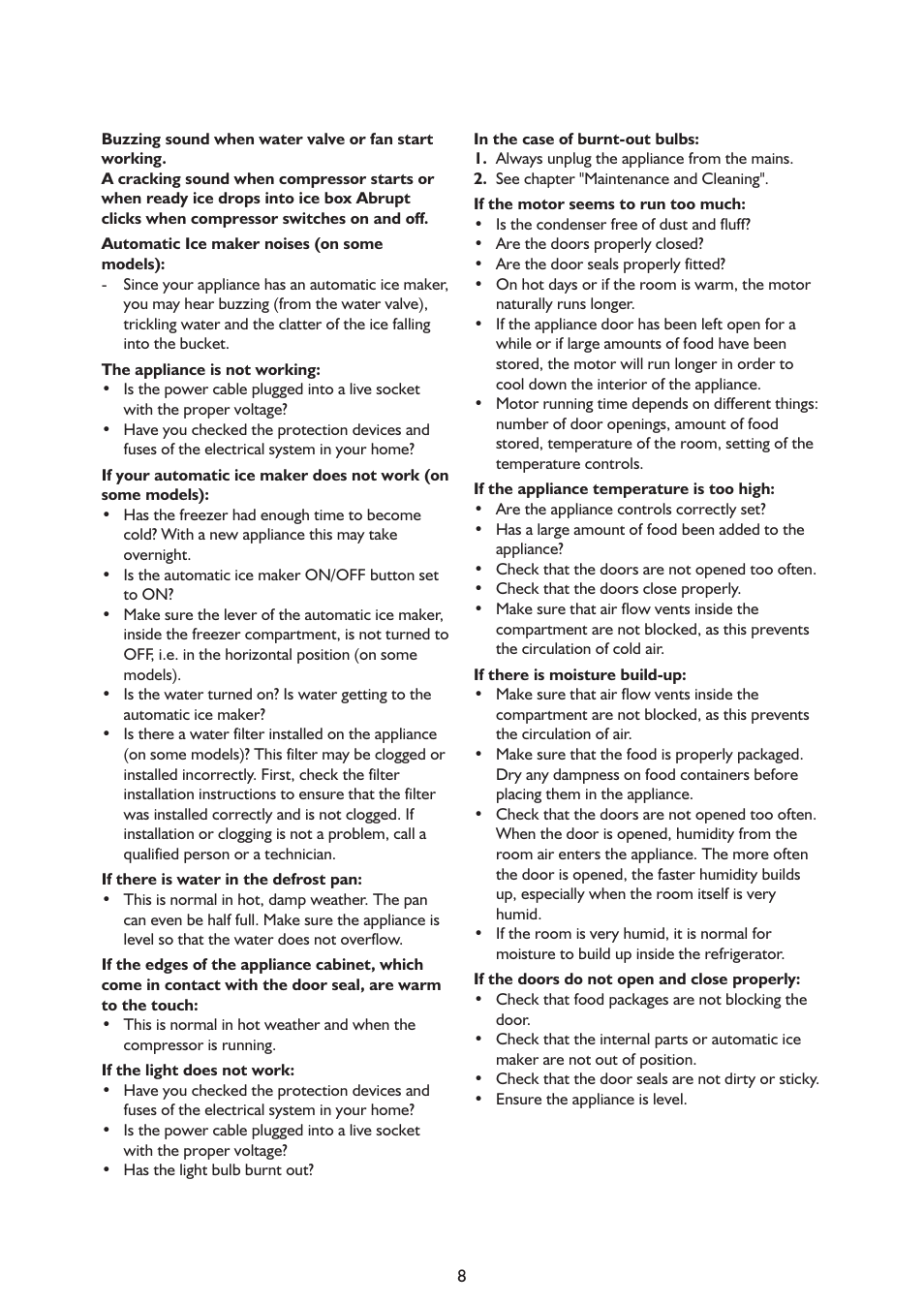 Whirlpool ARG340A+ User Manual | Page 8 / 60
