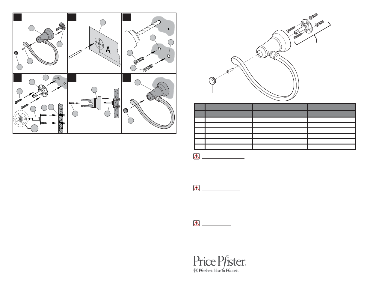 Brb-yp series | Pfister BRB-YP0Y User Manual | Page 2 / 2