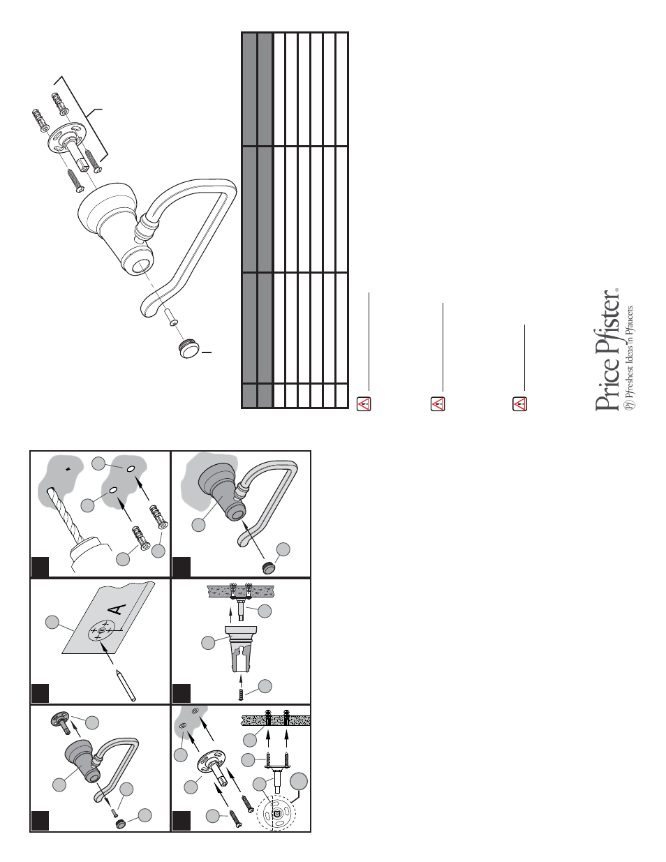 Bph-yp series | Pfister BPH-YP1Y User Manual | Page 2 / 2