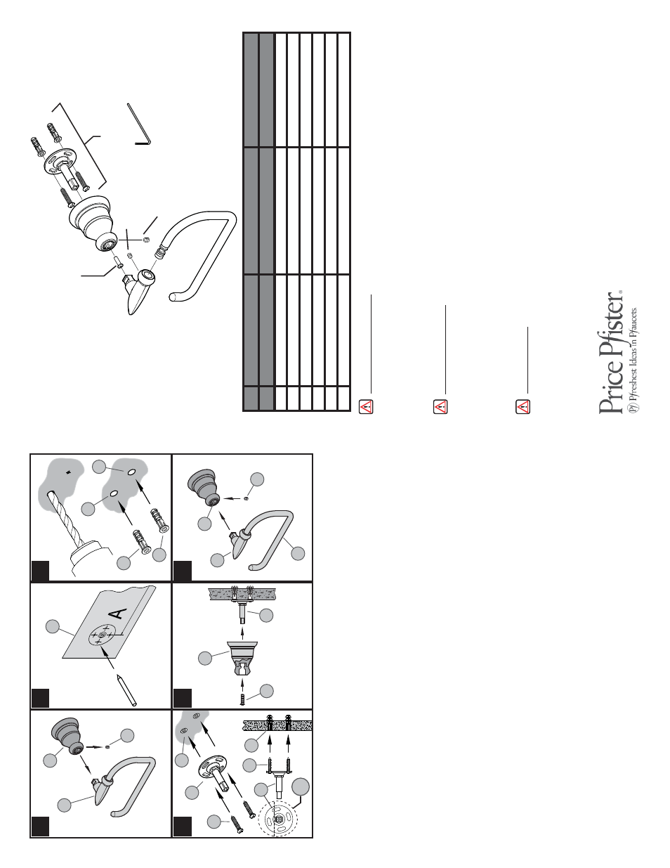 Bph-cb series | Pfister BPH-CB1Y User Manual | Page 2 / 2