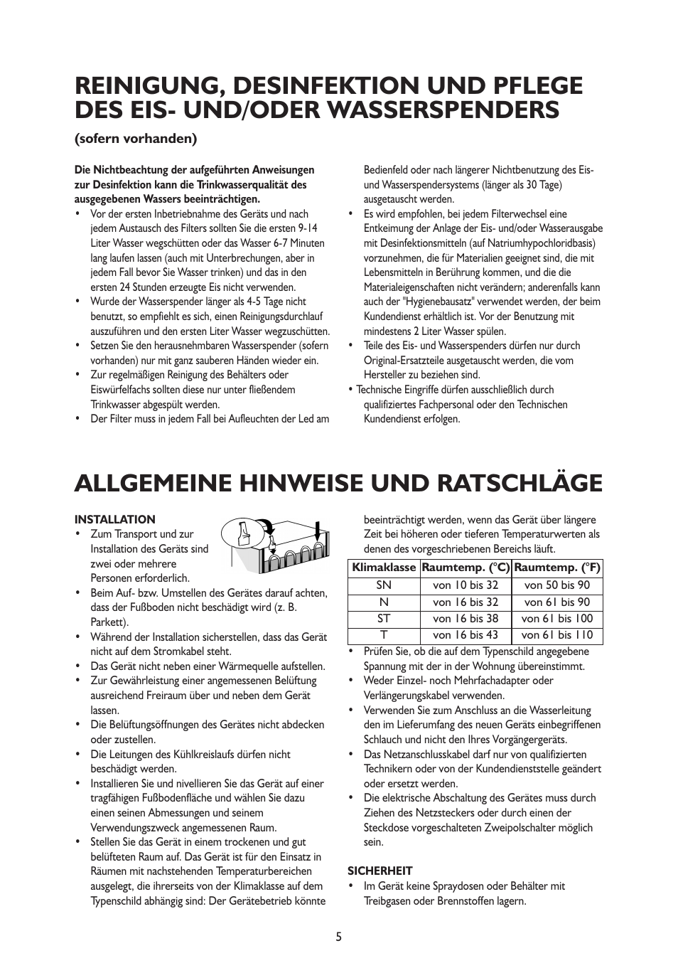 Allgemeine hinweise und ratschläge | Whirlpool ARG341A+ User Manual | Page 5 / 84