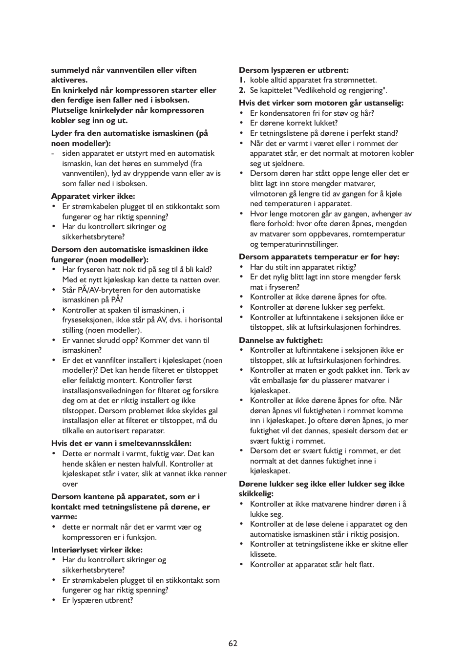 Whirlpool ARG341A+ User Manual | Page 62 / 84