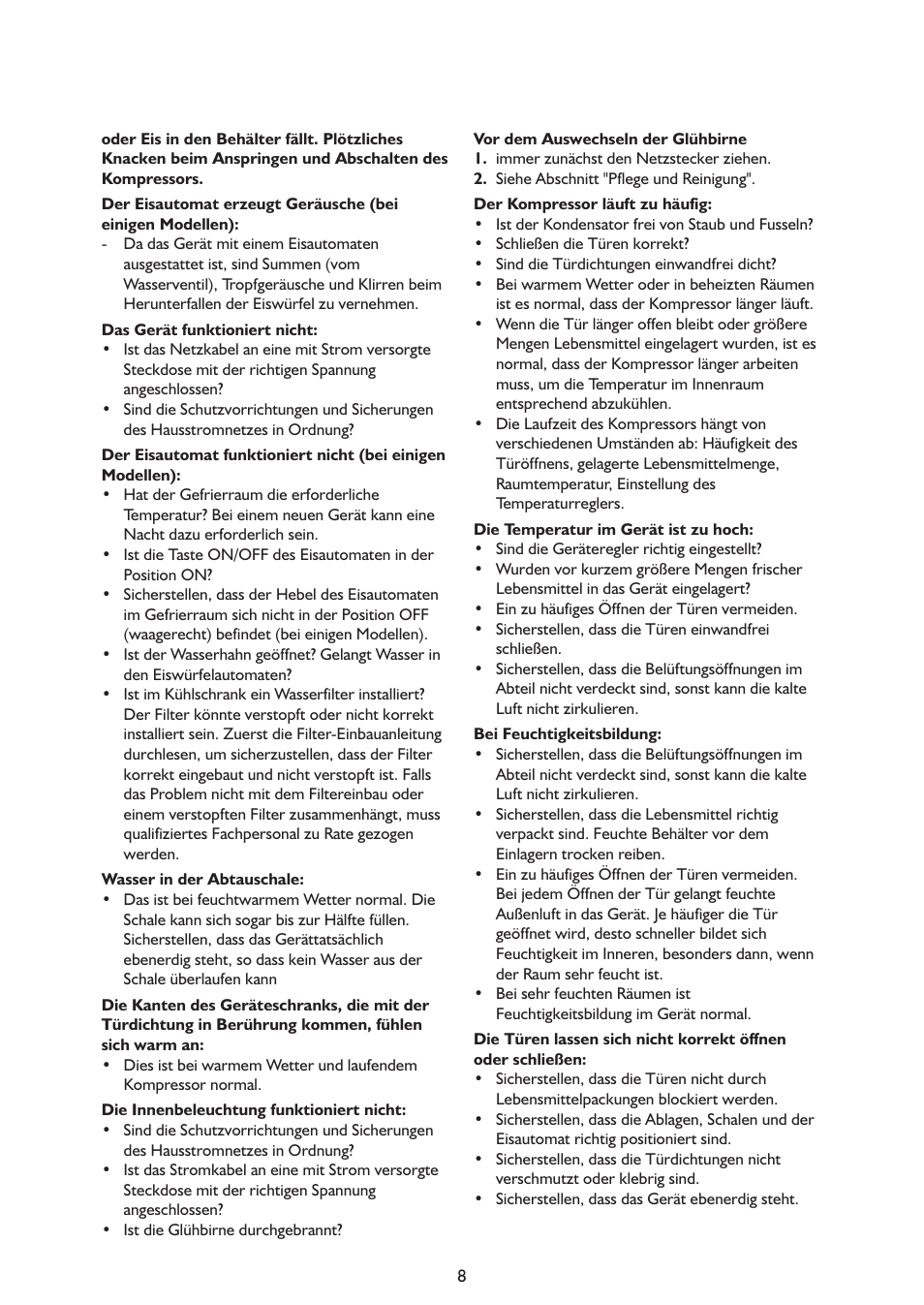 Whirlpool ARG341A+ User Manual | Page 8 / 84