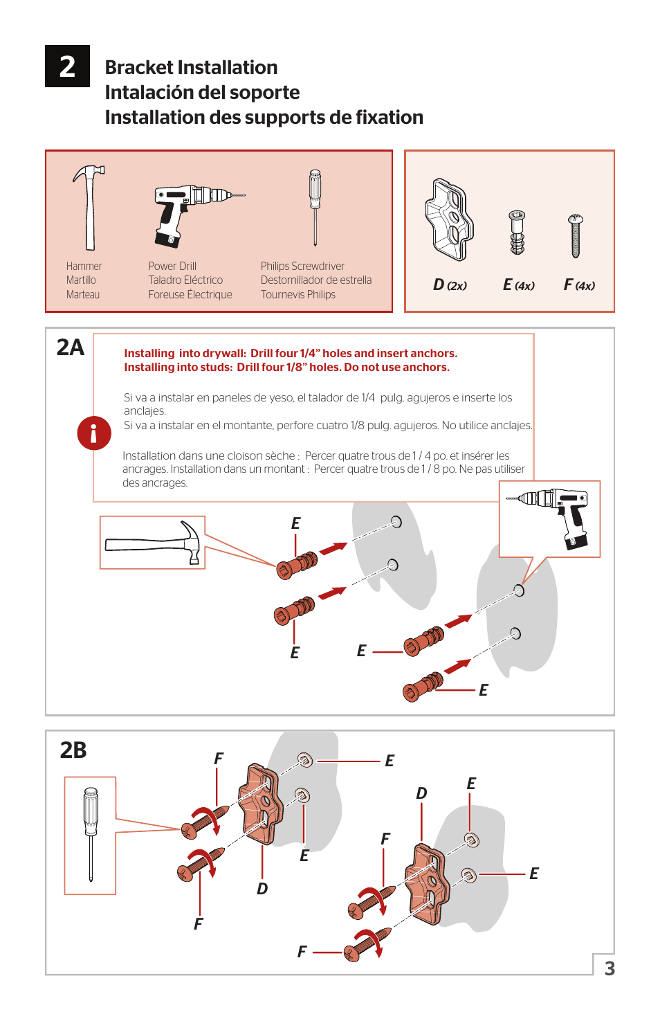 2a 2b | Pfister BTB-FE1K User Manual | Page 3 / 6