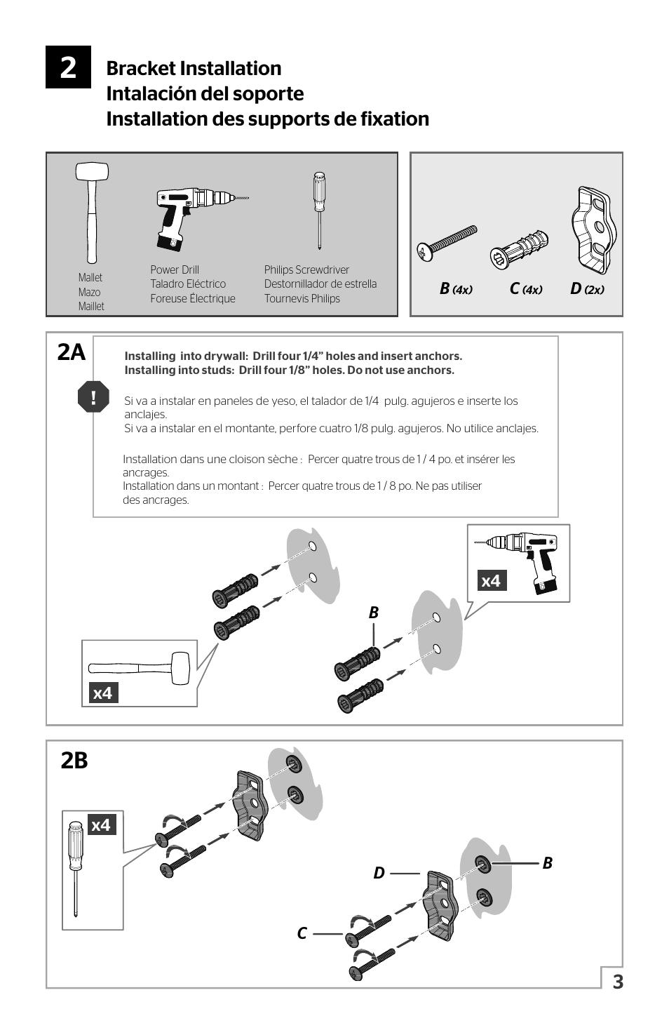 2a 2b | Pfister BTB-TR2K User Manual | Page 3 / 6