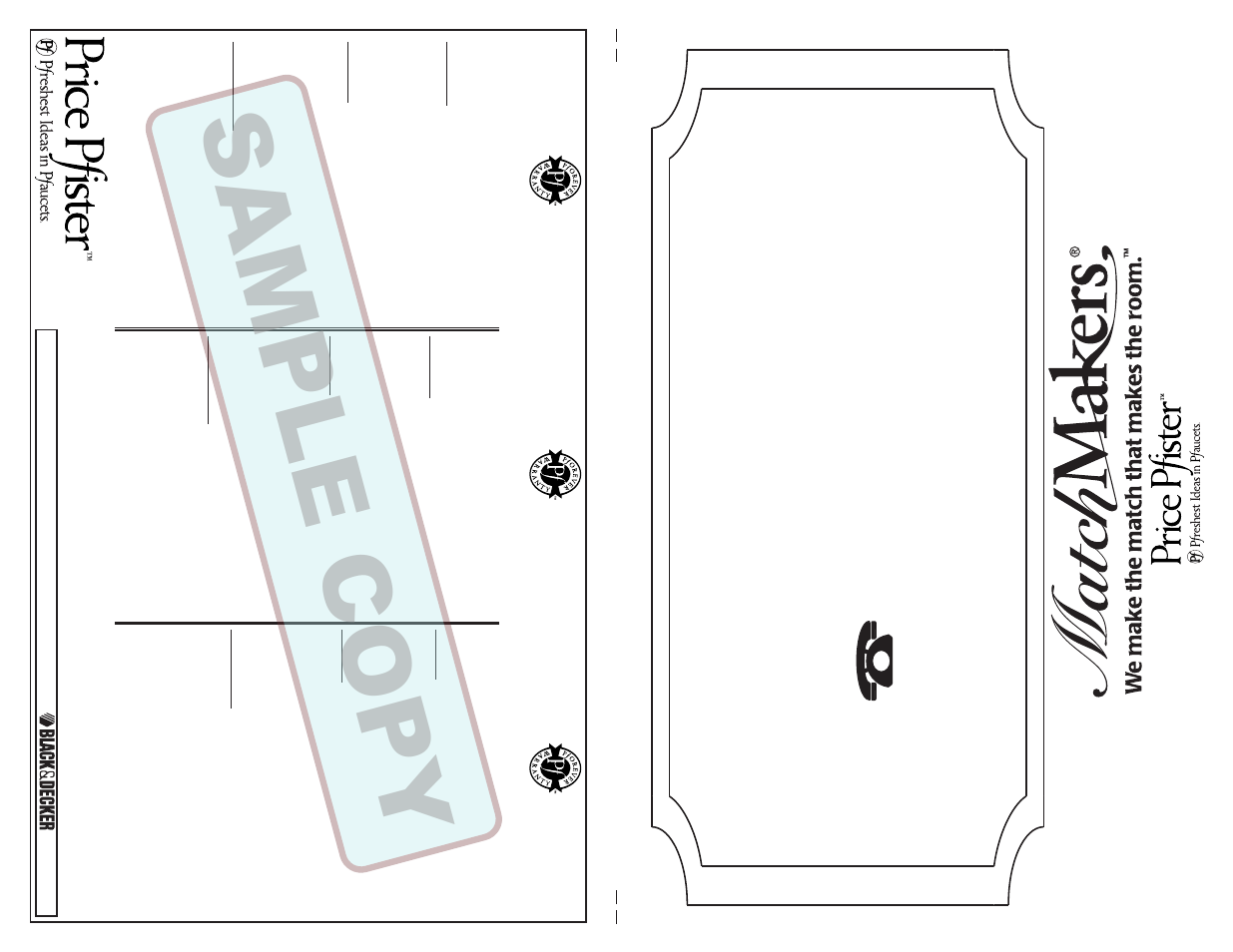 Pfister BTB-B1KK User Manual | 2 pages
