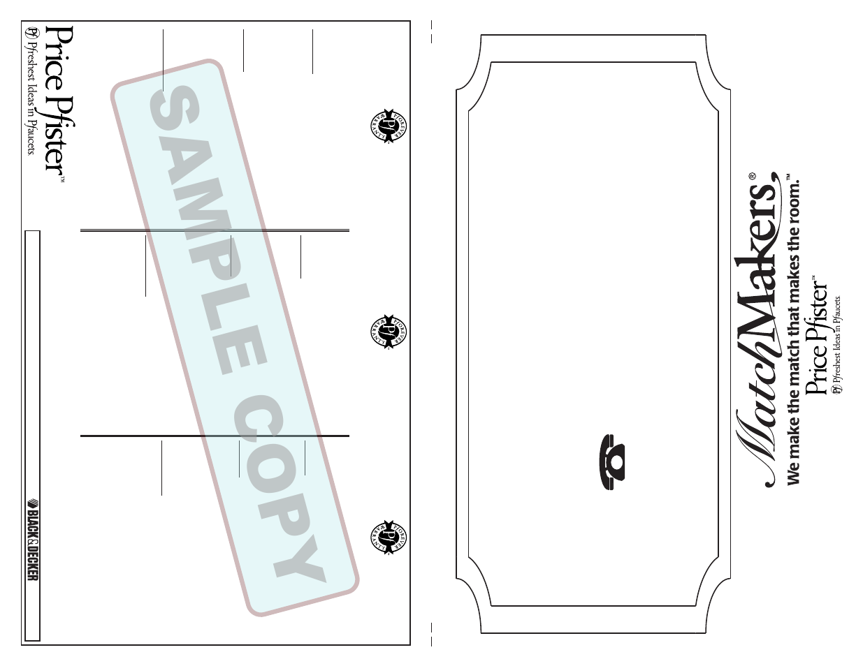 Pfister BPH-B0KK User Manual | 2 pages