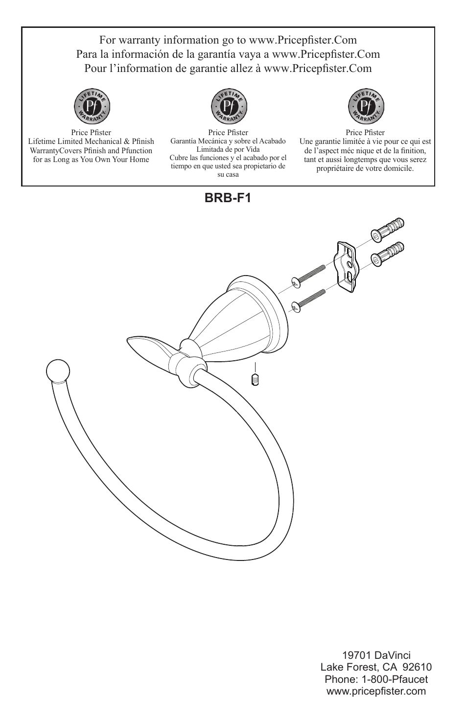 Brb-f1 | Pfister BRB-F1KK User Manual | Page 4 / 4