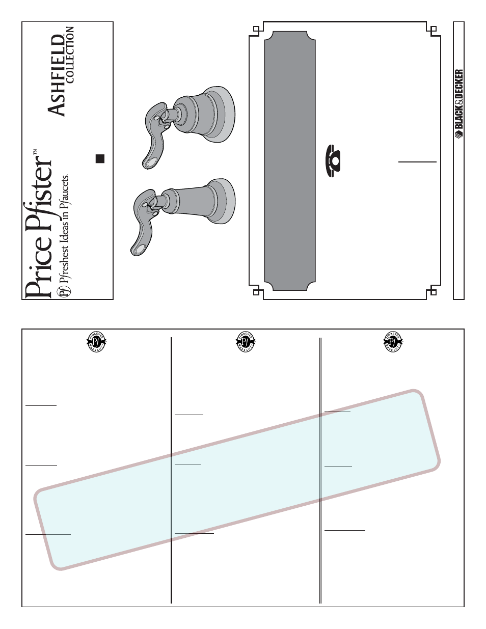 Pfister HHL-YPLY User Manual | 2 pages