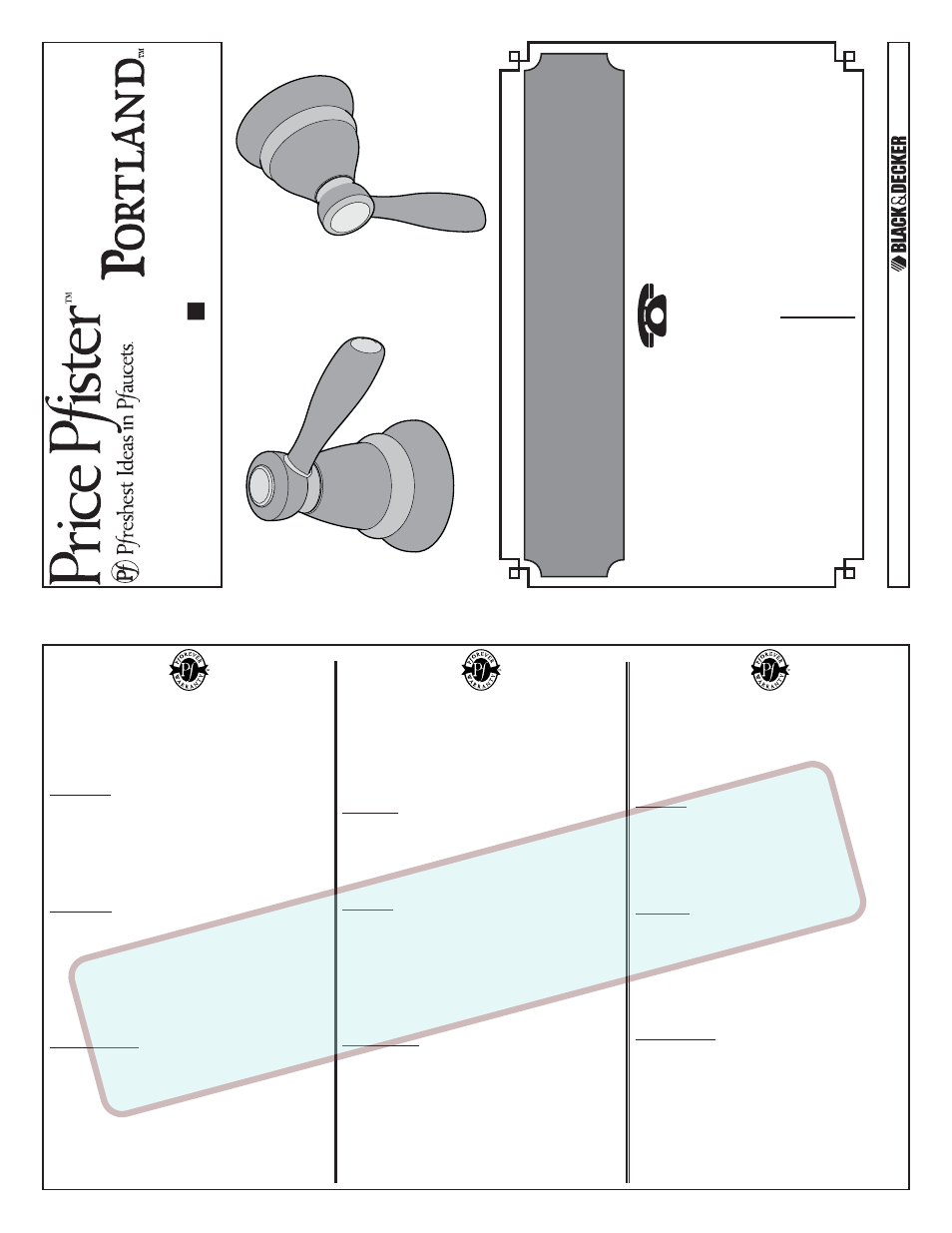Pfister SGL-PK00 User Manual | 2 pages
