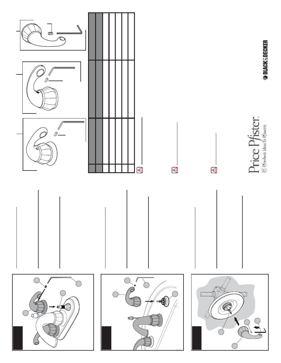 Hhs-d hhl-d sgl-d, Acomp any | Pfister SGL-DKMK User Manual | Page 2 / 2