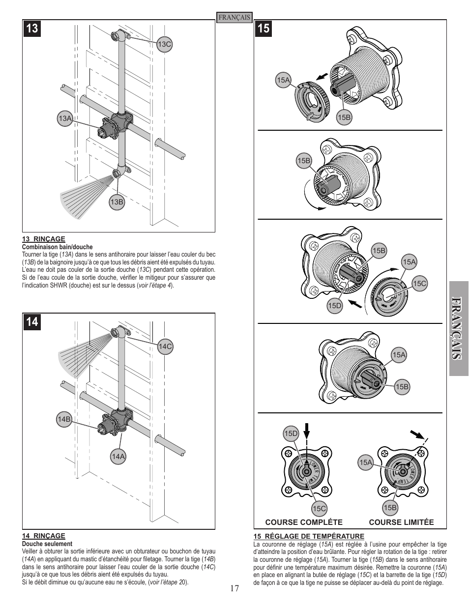 Fran ç ais | Pfister 0X8-310A User Manual | Page 17 / 20