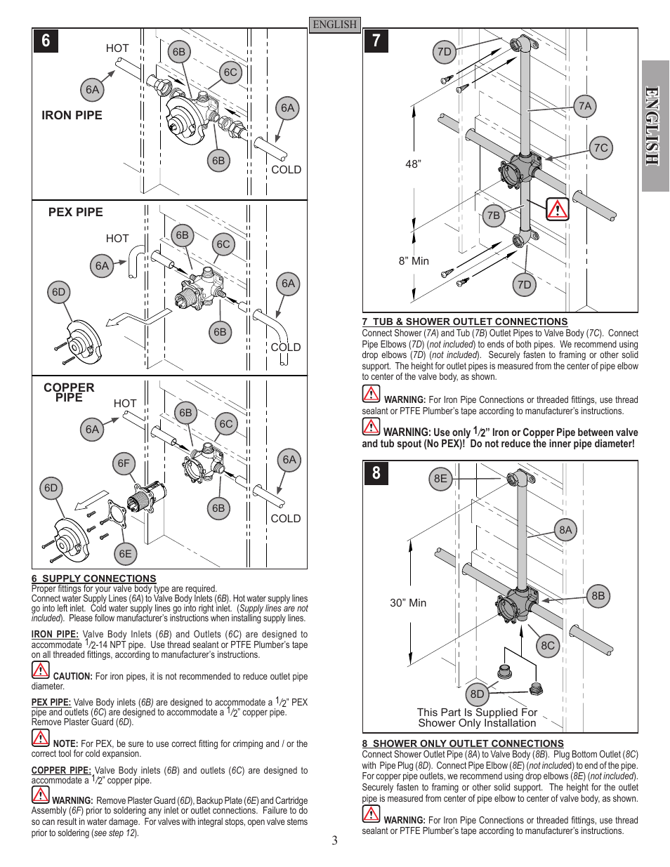 English | Pfister 0X8-310A User Manual | Page 3 / 20